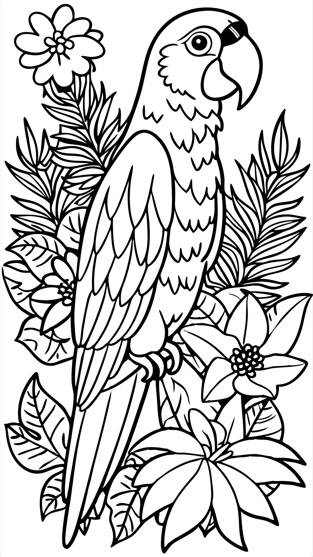 parrot coloring page